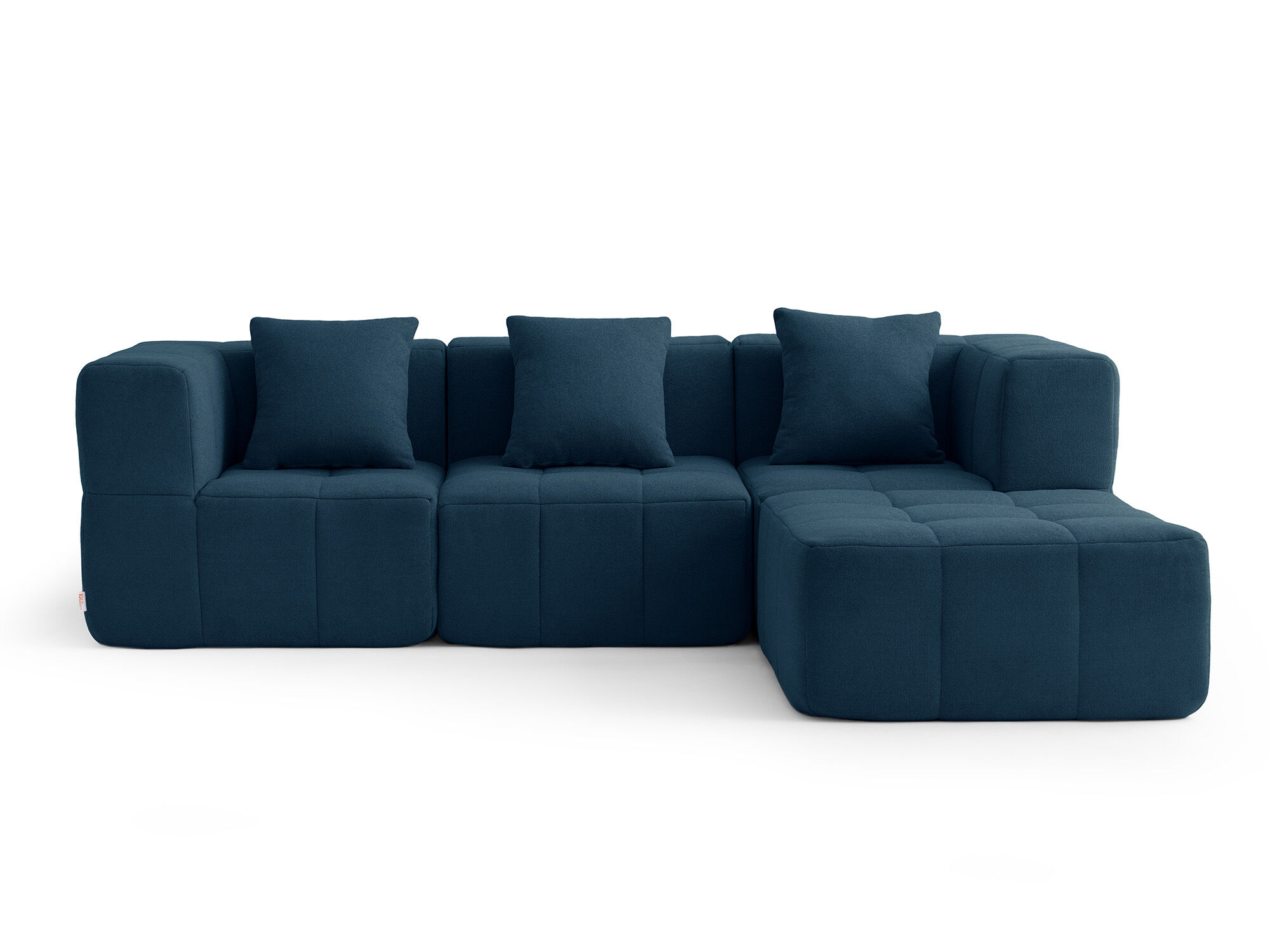 Sofá modular de 3 lugares com chaise longue