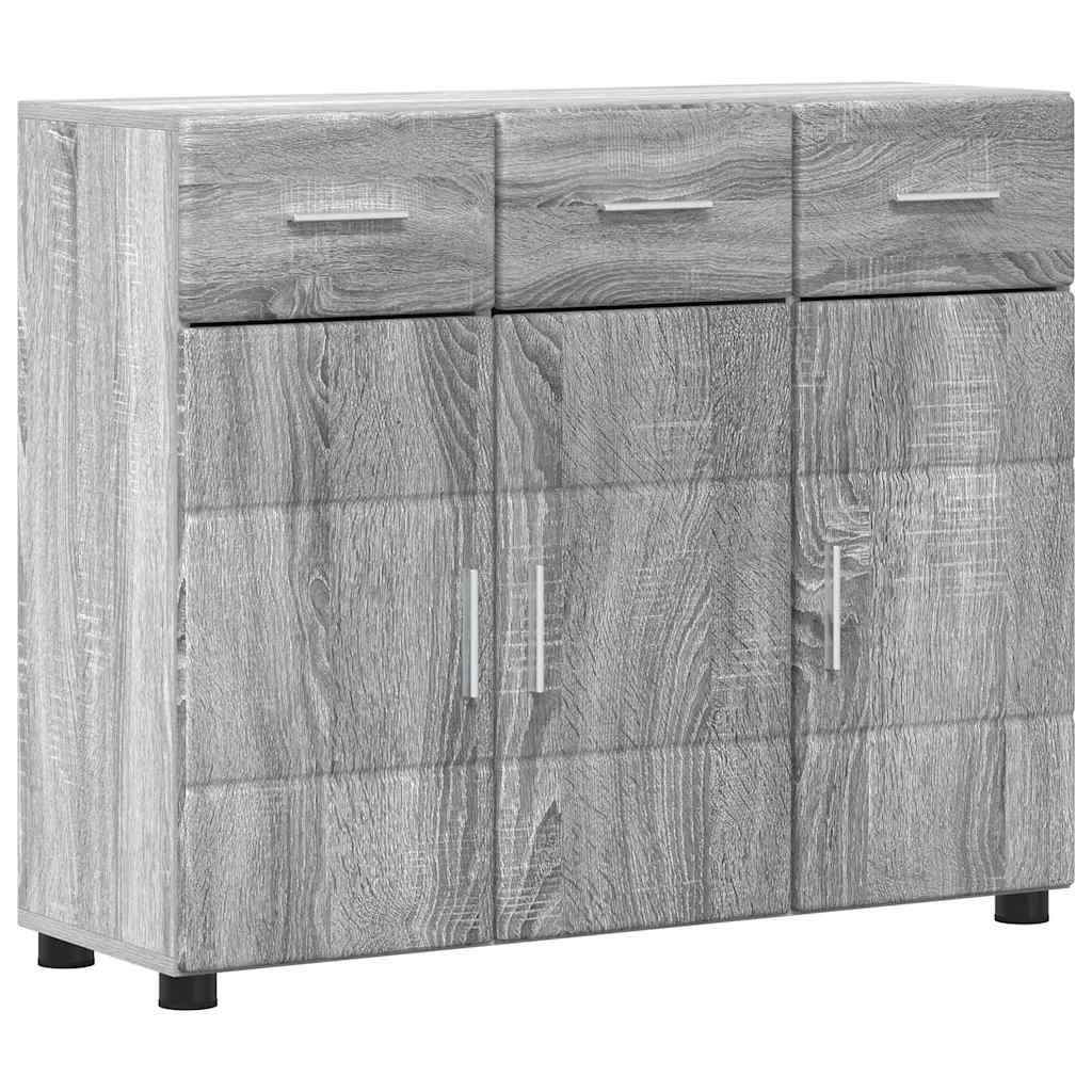 Bufete - móvei de apoio cinza sonoma 88,5 x 30,5 x 73 cm madeira processada pt4083