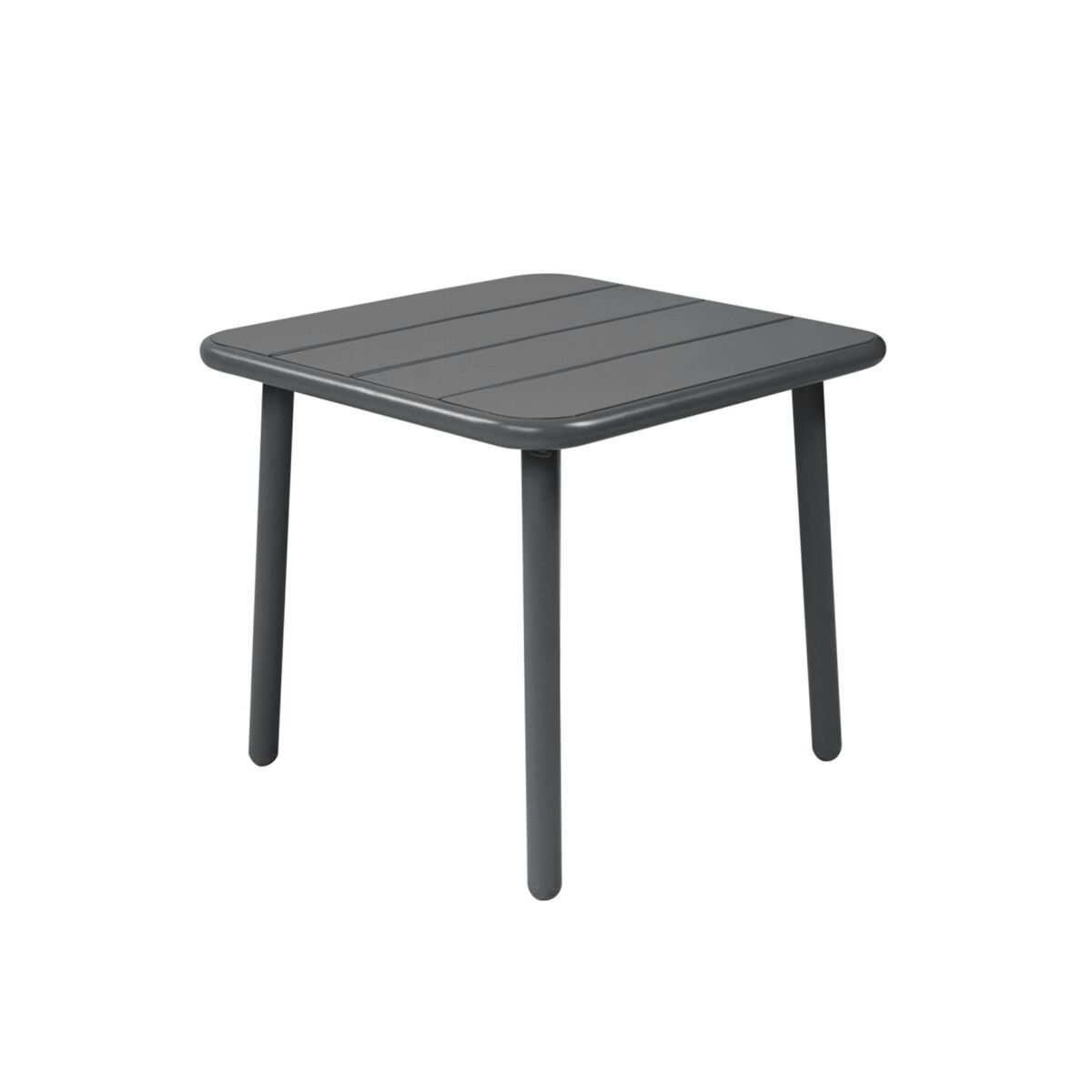 Mesa de centro de jardim bistrô quadrada em aço, 45cm, amelia, antracite, 45x45x40 cm