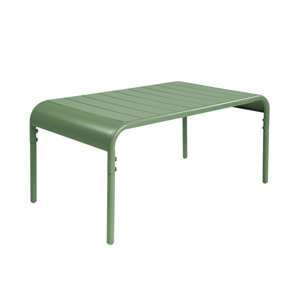 Mesa de centro de jardim bistrô quadrada em acier, 90cm, amelia, verde, 90x50x40 cm