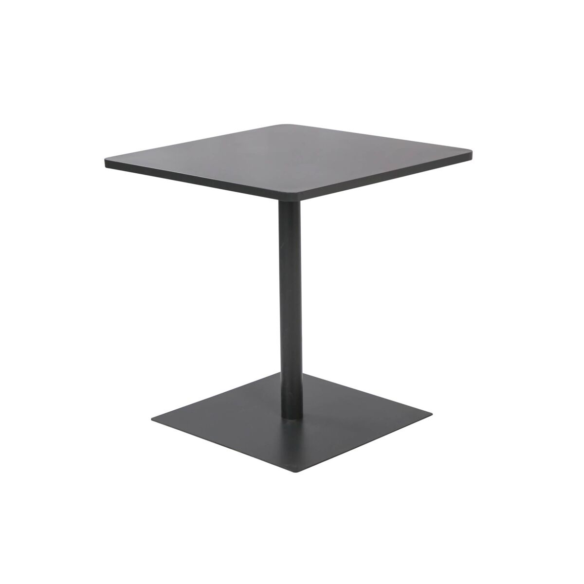 Mesa de jardim bistrô quadrada de aço, 2 lugares, orea, antracite, 70x70x73 cm