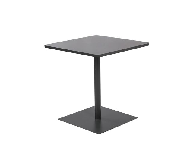 Mesa de jardim bistrô quadrada de aço, 2 lugares, orea, antracite, 70x70x73 cm