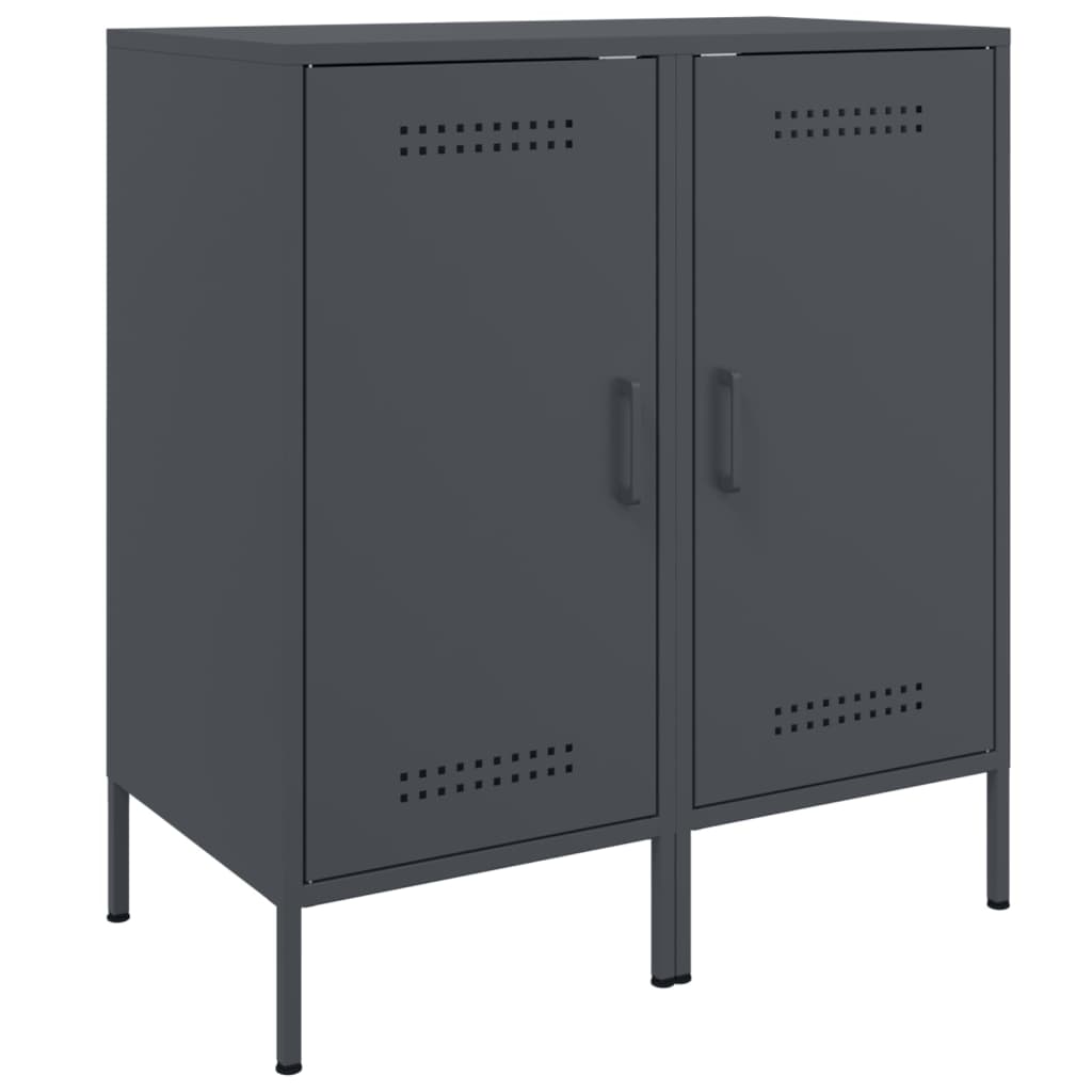 Aparadores - bufetes - móveis de apoio 2 pcs 36x39x79 cm aço antracite pt5256