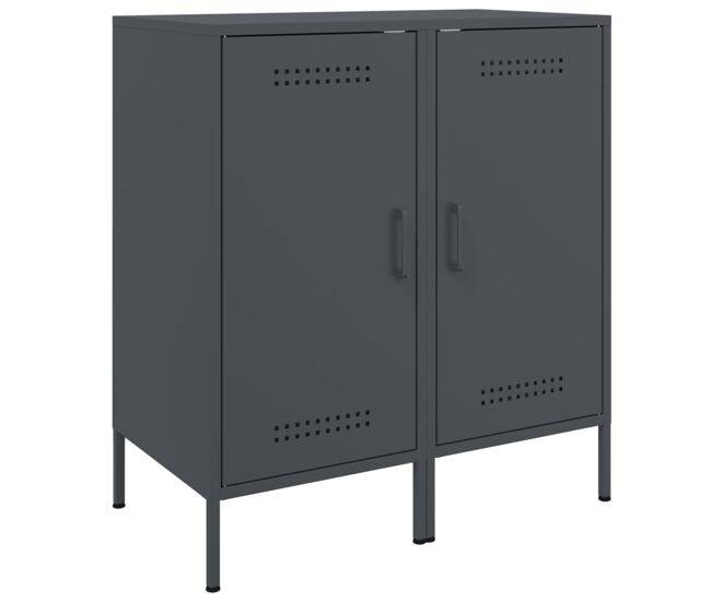 Aparadores - bufetes - móveis de apoio 2 pcs 36x39x79 cm aço antracite pt5256