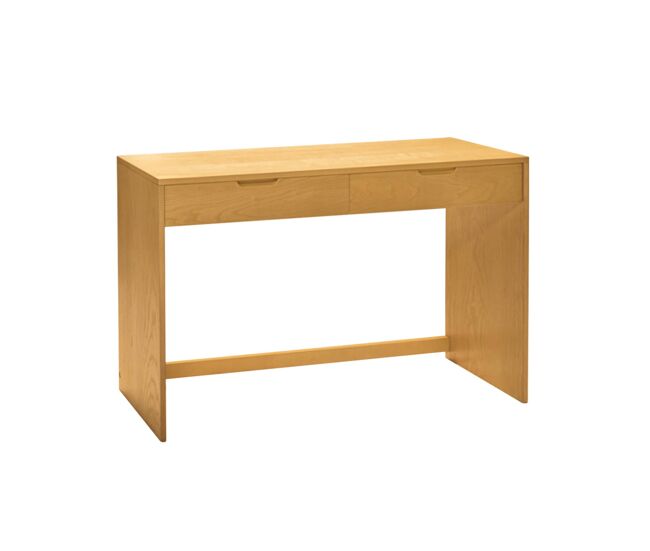 Consola com efeito madeira com 2 gavetas, 120cm natural - 120x35x75 cm