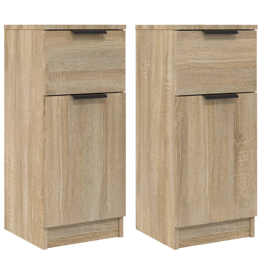Aparadores - bufetes - móveis de apoio 2pcs 30x30x70 cm madeira processada carvalho sonoma pt5158
