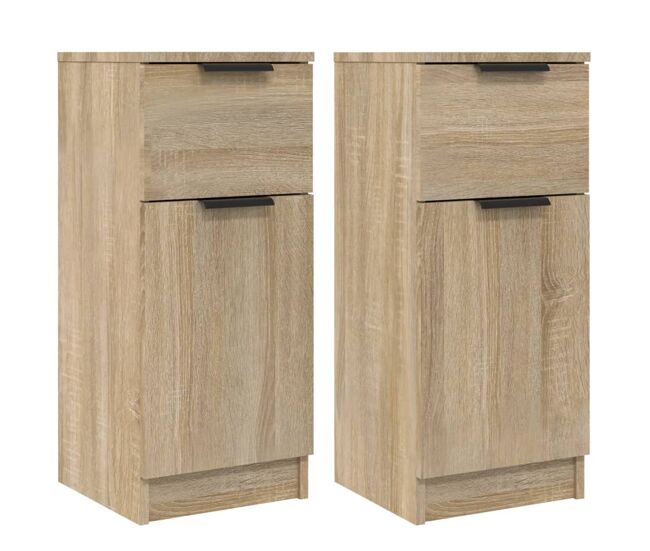 Aparadores - bufetes - móveis de apoio 2pcs 30x30x70 cm madeira processada carvalho sonoma pt5158