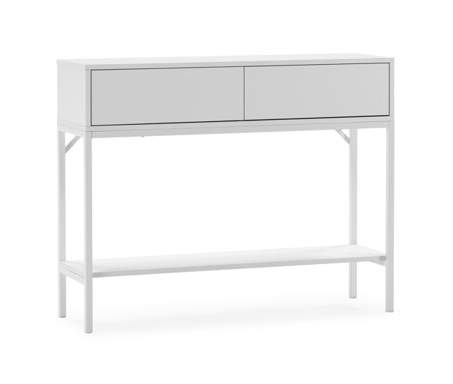 Mesa consola auri 2 gavetas cor branco