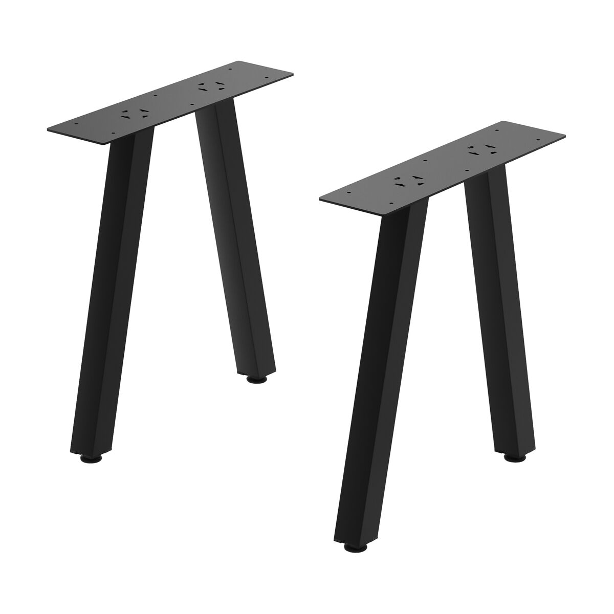 Conjunto de 2 estruturas de mesa heustreu diy acier 45x40cm noir [en.casa]