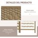 Biombo Separador Corda de Papel, Bambu HOMCOM, casa - decoração Biombo Separador Corda de Papel, Bambu HOMCOM, casa - decoração Castanho