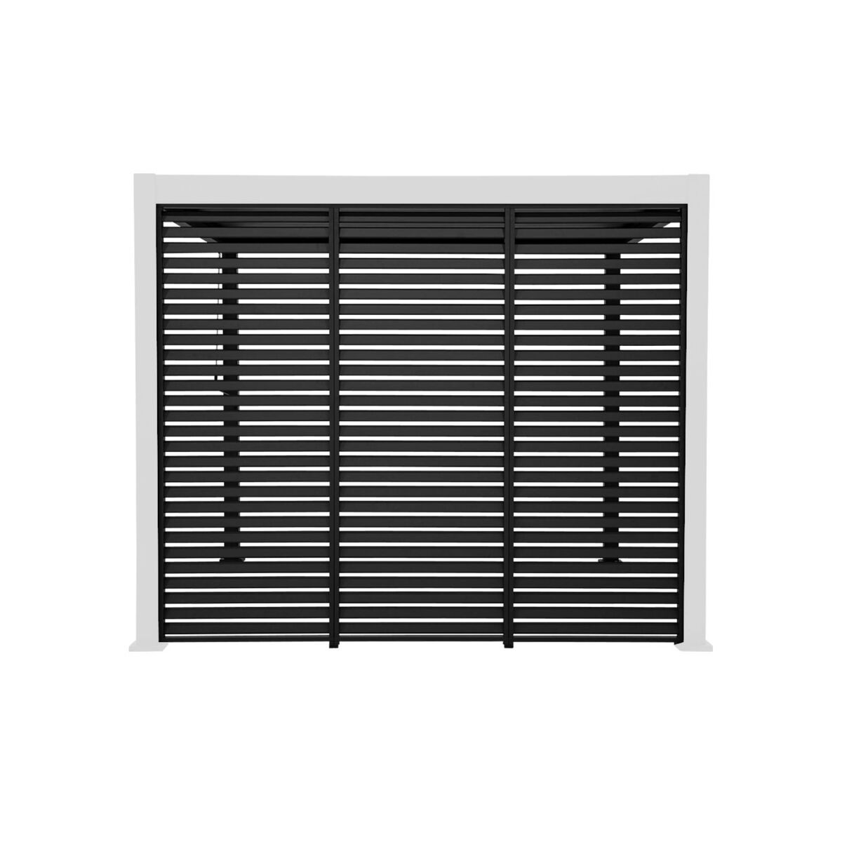 Persiana de alumínio horizontais 1m para pérgola bioclimática, set de 3, triomphe persianas horizontais 1m, antracite, 93x6x236 cm