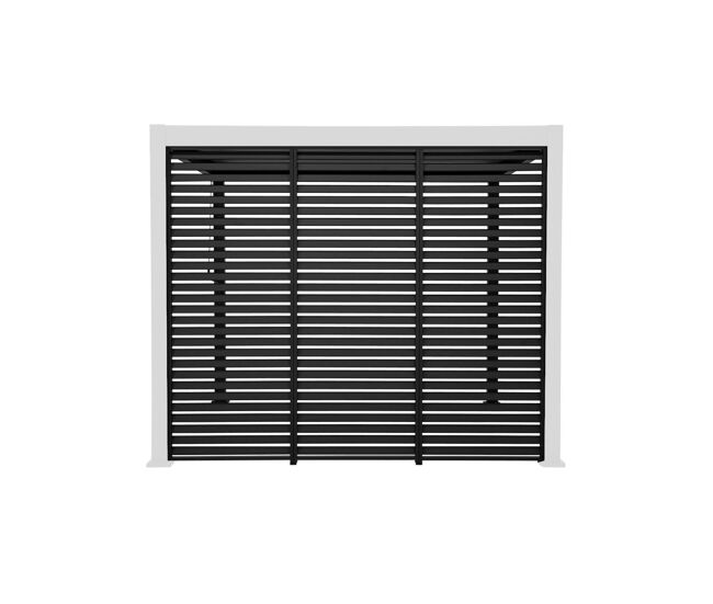 Persiana de alumínio horizontais 1m para pérgola bioclimática, set de 3, triomphe persianas horizontais 1m, antracite, 93x6x236 cm