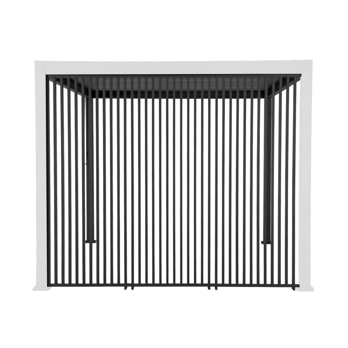 Persiana de alumínio vertical 1m para pérgola bioclimática, set de 3, triomphe persianas verticais 1m, antracite, 92.5x6x236 cm