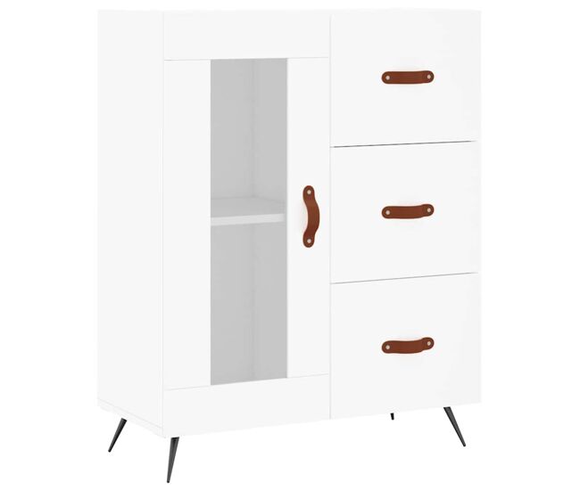 Aparador - bufete - móvei de apoio 69,5x34x90 cm madeira processada branco pt3194