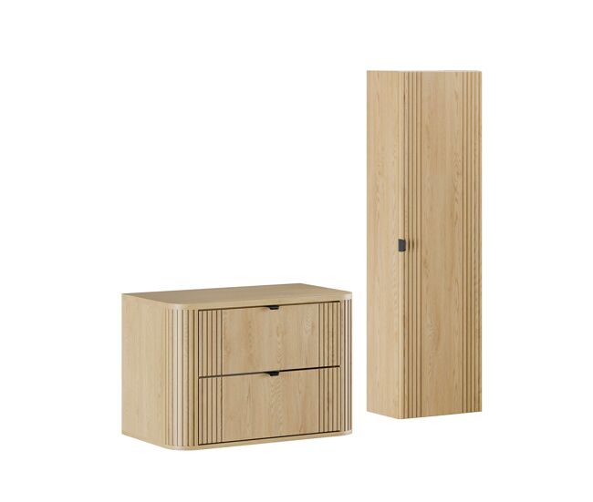Conjunto móvel toucador 80 cm e enceinte mila madeira