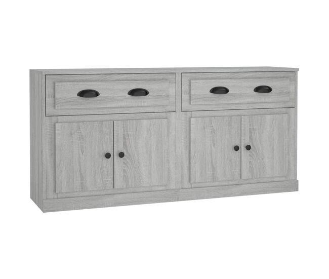 Aparadores - bufetes - móveis de apoio 2 pcs derivados de madeira cinzento sonoma pt5095