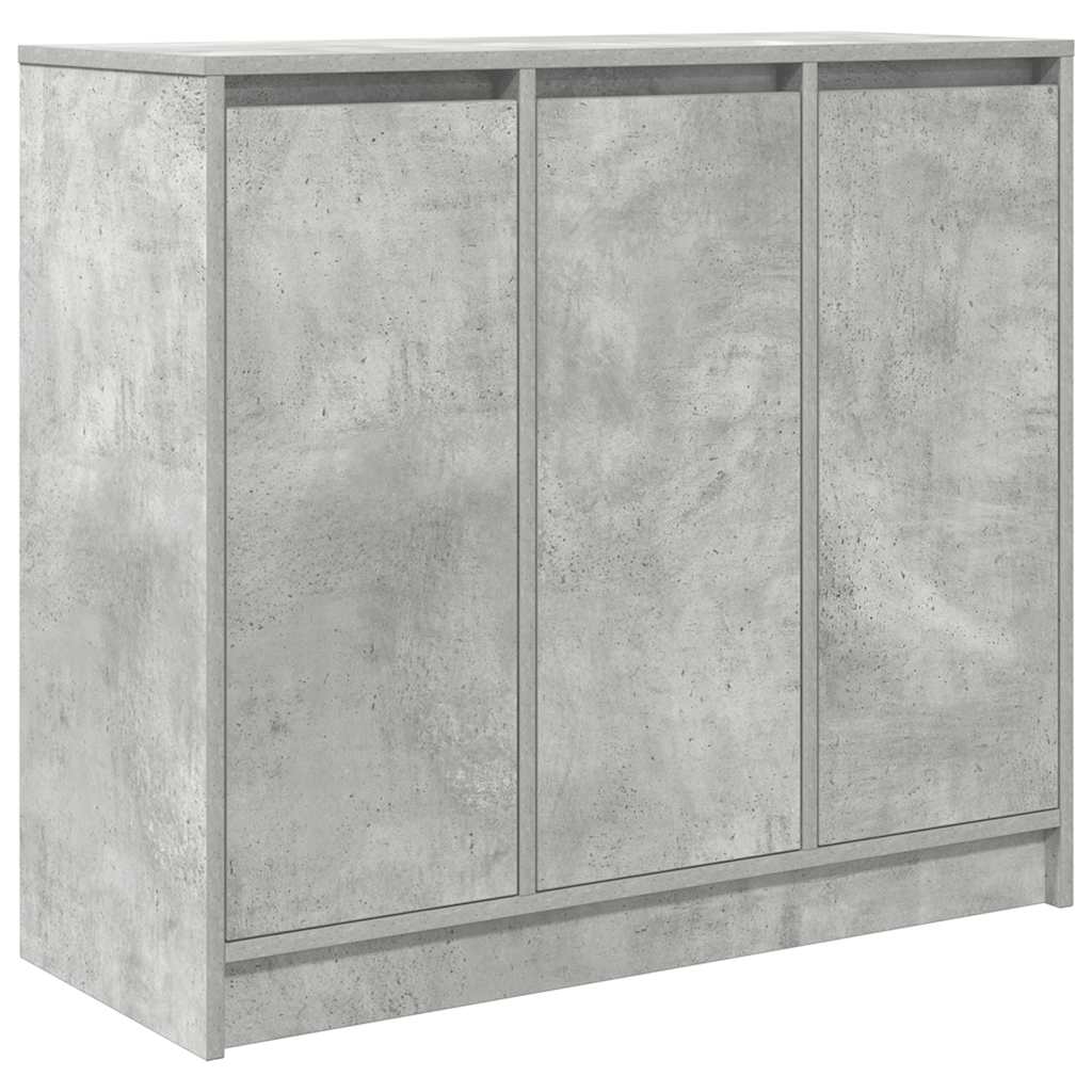 Aparador - bufete - móvei de apoio 85x34x76 cm derivados de madeira cinzento cimento pt3366
