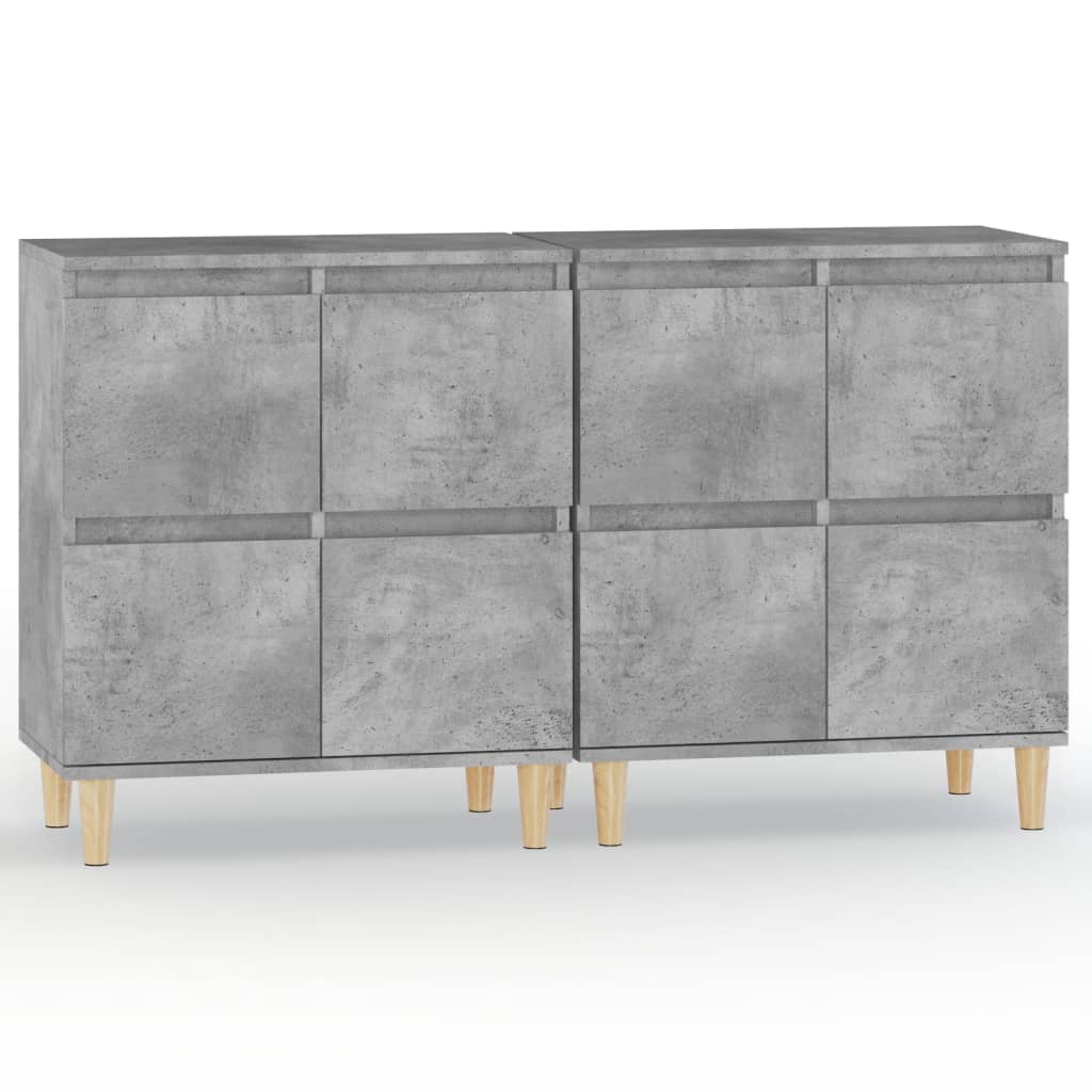 Aparadores - bufetes - móveis de apoio 2 pcs 60x35x70 cm derivados de madeira cinza cimento pt5132