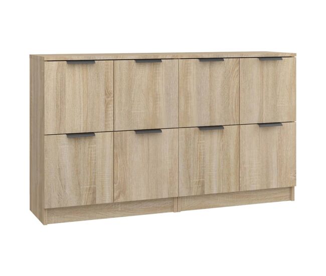 Aparadores - bufetes - móveis de apoio 2 pcs 60x30x70 cm madeira processada carvalho sonoma pt5163
