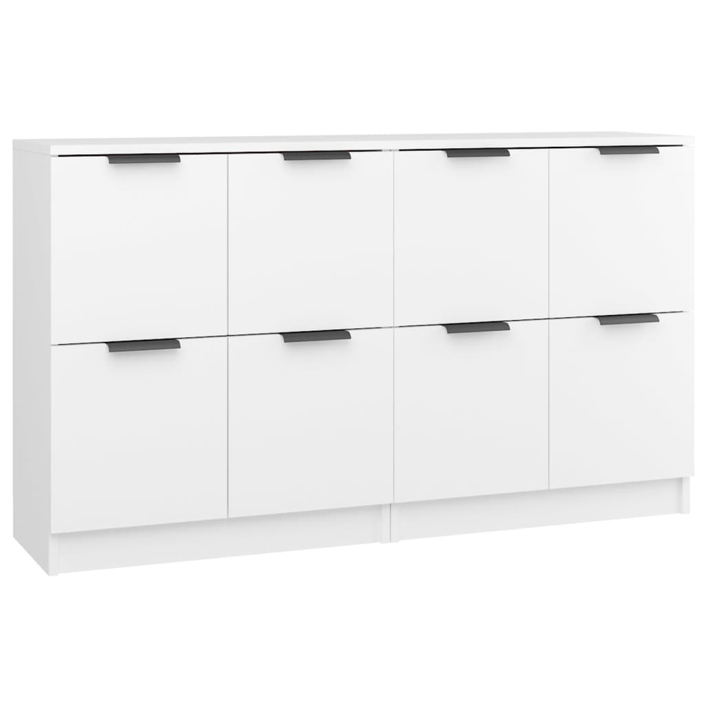 Aparadores - bufetes - móveis de apoio 2 pcs 60x30x70 cm derivados de madeira branco pt5260