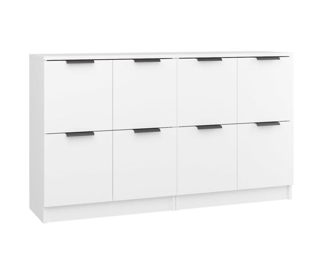 Aparadores - bufetes - móveis de apoio 2 pcs 60x30x70 cm derivados de madeira branco pt5260