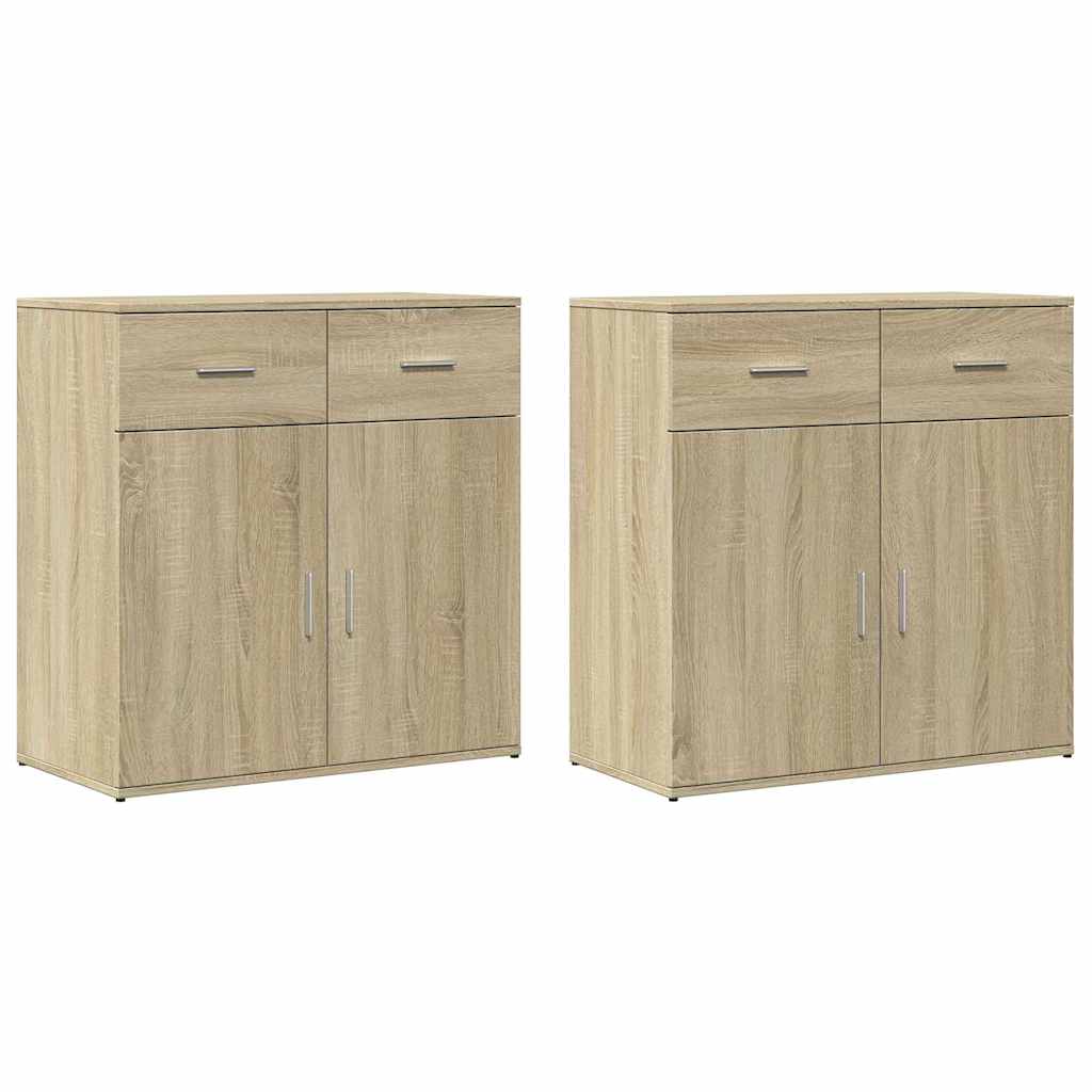 Aparadores - bufetes - móveis de apoio 2 pcs 79x38x80 cm derivados madeira carvalho sonoma pt5234
