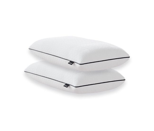 Conjunto de 2 almofadas cervicais budwing sora ajustável com capa lavável e hipoalergénica