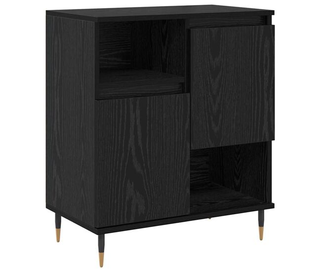 Bufete - móvei de apoio carvalho preto 60 x 35 x 70 cm pt4987