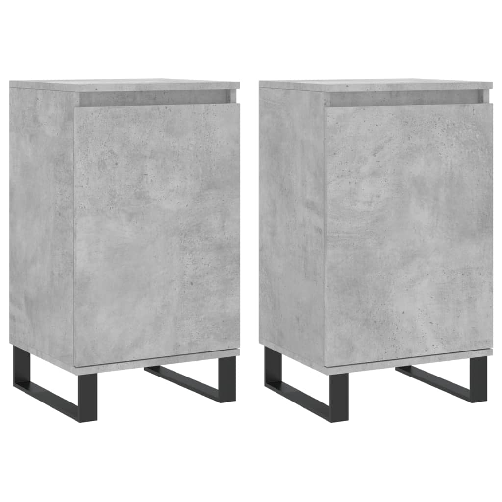 Aparadores - bufetes - móveis de apoio 2 pcs 40x35x70 cm derivados de madeira cinza cimento pt5181