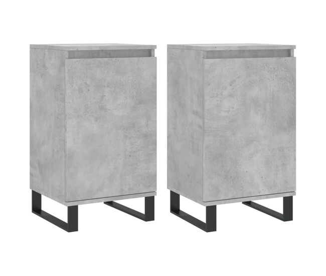 Aparadores - bufetes - móveis de apoio 2 pcs 40x35x70 cm derivados de madeira cinza cimento pt5181