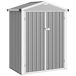 Abrigo de Jardim Aço Galvanizado Outsunny 133 Abrigo de Jardim Aço Galvanizado Outsunny 133 Cinza