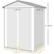 Abrigo de Jardim Aço Galvanizado Outsunny 133 Abrigo de Jardim Aço Galvanizado Outsunny 133 Cinza