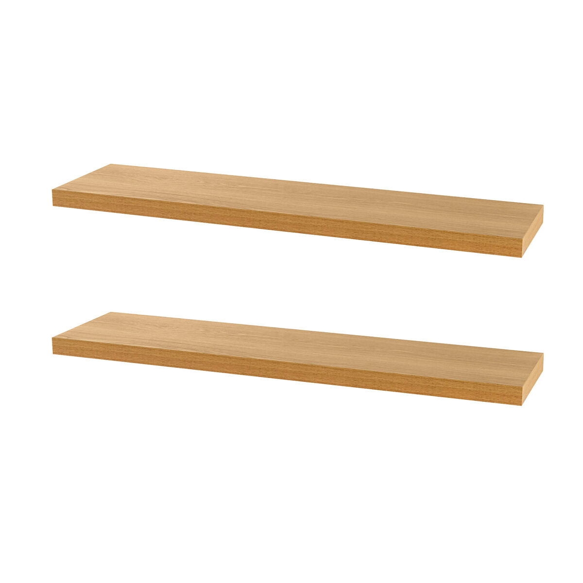 Max Home Conjunto 2 Prateleiras de parede em madeira