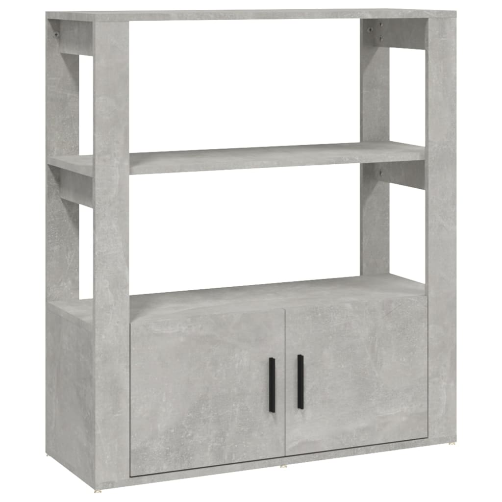 Aparador - bufete - móvei de apoio 80x30x90 cm derivados de madeira cinzento cimento pt2842
