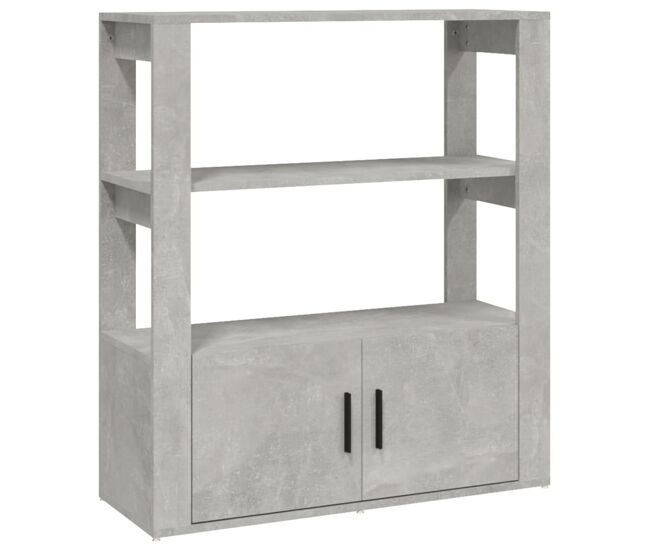 Aparador - bufete - móvei de apoio 80x30x90 cm derivados de madeira cinzento cimento pt2842