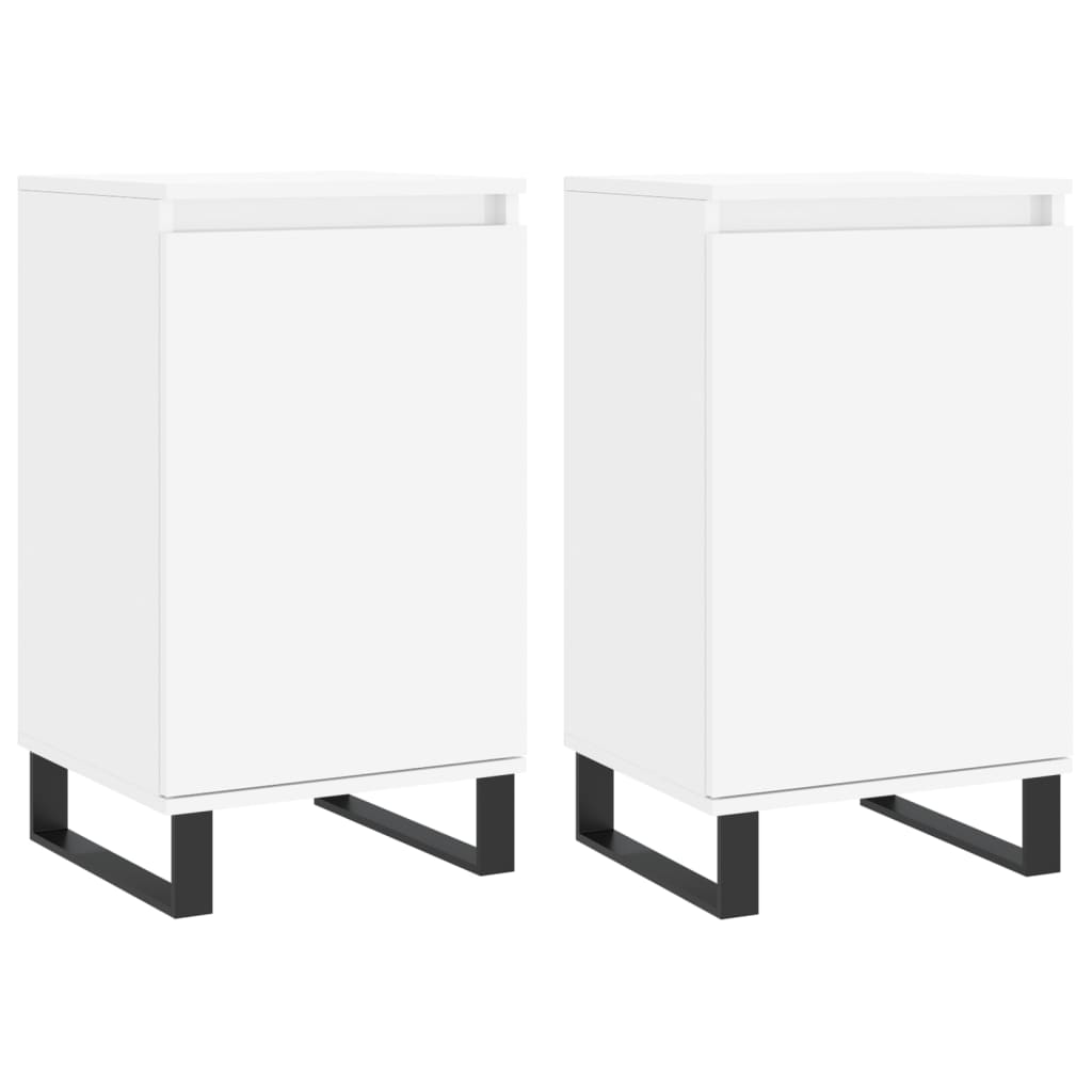 Aparadores - bufetes - móveis de apoio 2 pcs 40x35x70 cm derivados de madeira branco pt5170