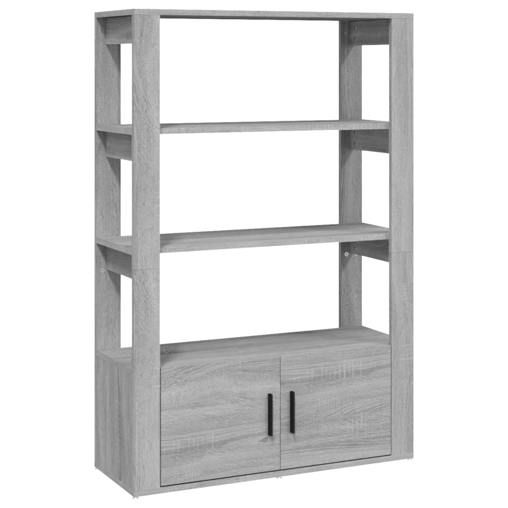 Aparador - bufete - móvei de apoio 80x30x119,5 cm derivados de madeira cinzento sonoma pt2919