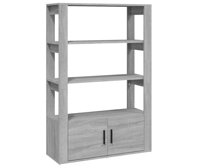 Aparador - bufete - móvei de apoio 80x30x119,5 cm derivados de madeira cinzento sonoma pt2919