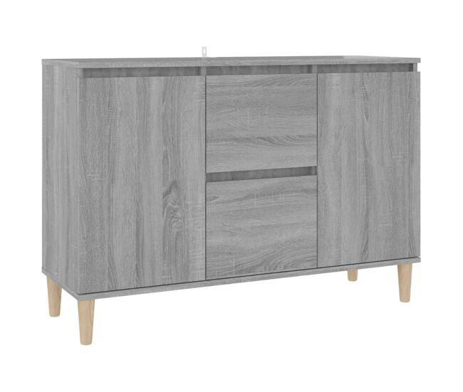 Aparador - bufete - móvei de apoio 101x35x70 cm derivados de madeira cinzento sonoma pt3395