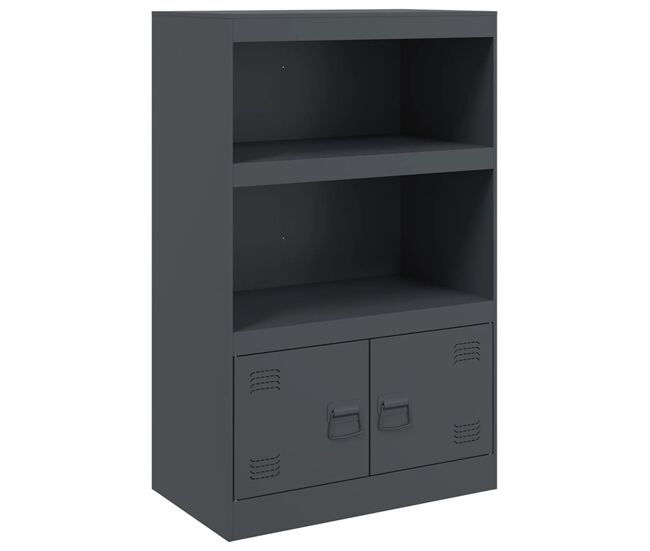 Aparador - bufete - móvei de apoio 67x39x107 cm aço antracite pt2197