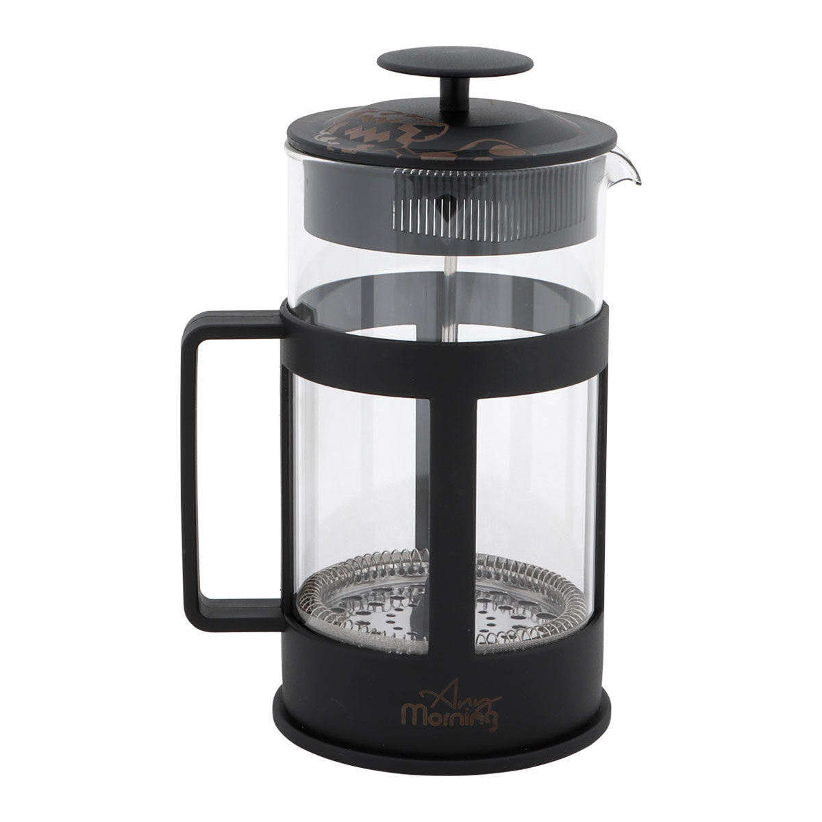 Any Morning Cafeteira Prensa Francesa 800Ml Inox Vidro Borossilicato Preto