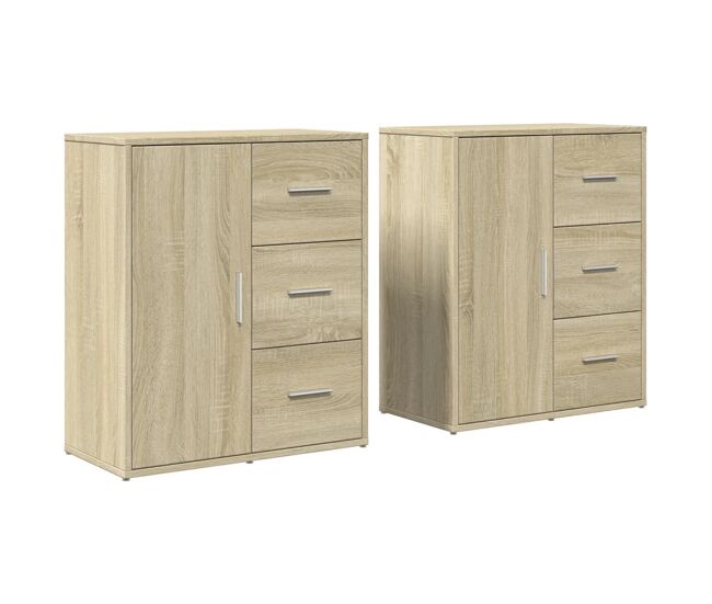 Aparadores - bufetes - móveis de apoio 2 pcs 60x31x70 cm derivados madeira carvalho sonoma pt3124