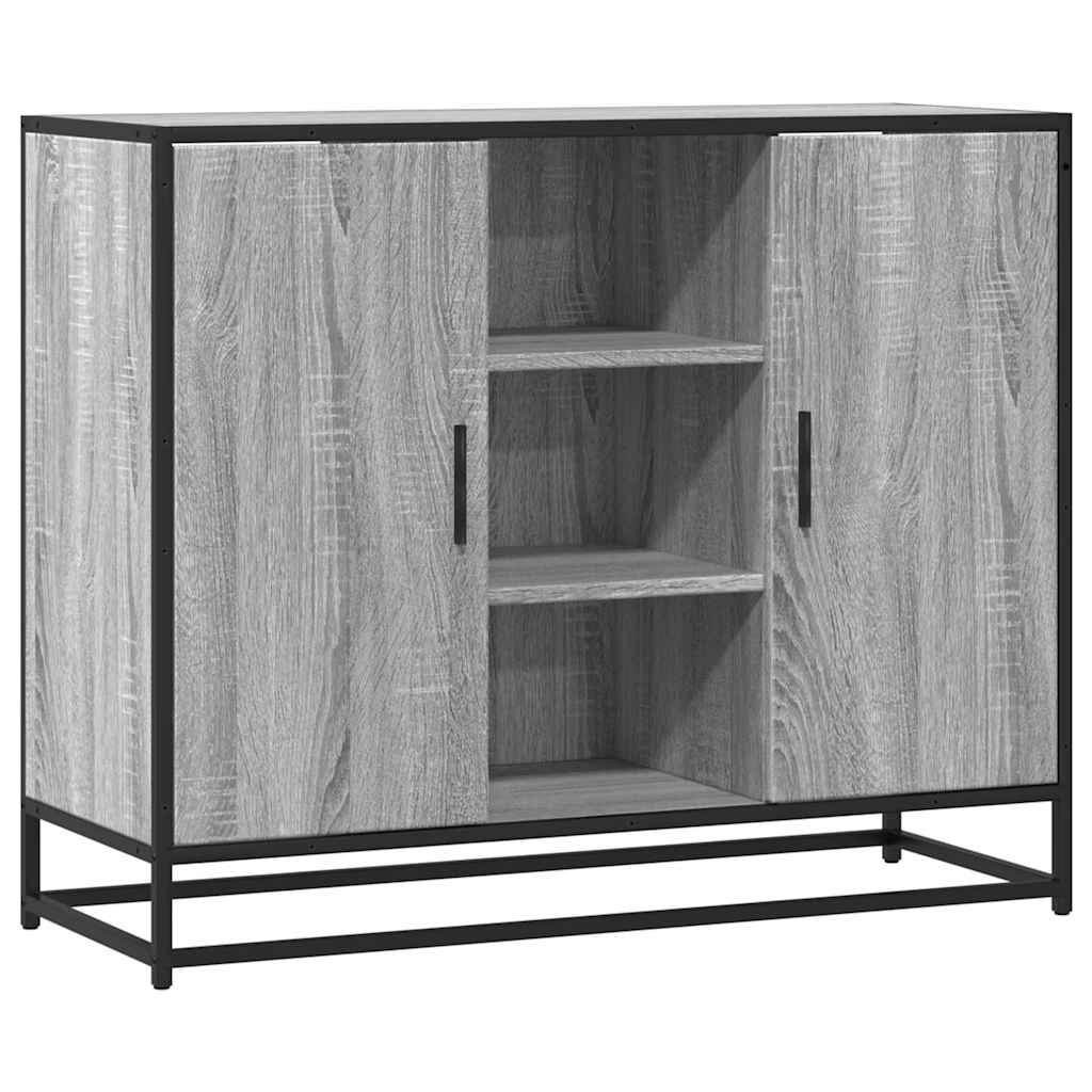 Aparador - bufete - móvei de apoio 92x35x76 cm derivados de madeira cinzento sonoma pt3482