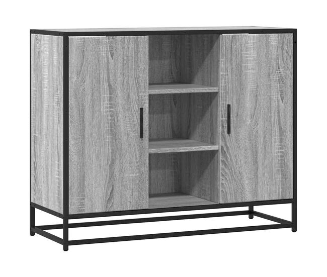 Aparador - bufete - móvei de apoio 92x35x76 cm derivados de madeira cinzento sonoma pt3482