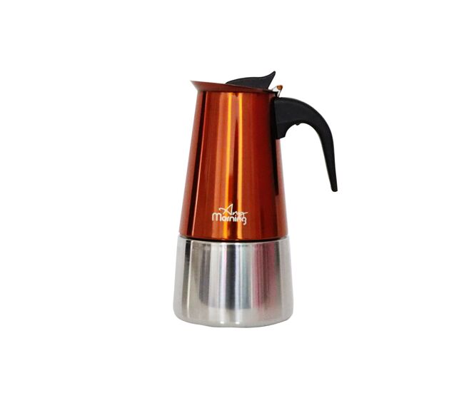 Cafeteira espresso any morning 300ml inox fácil de limpar