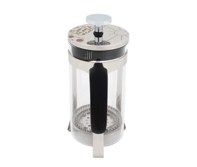 Cafeteira de êmbolo any morning espresso preto prateado 600 ml