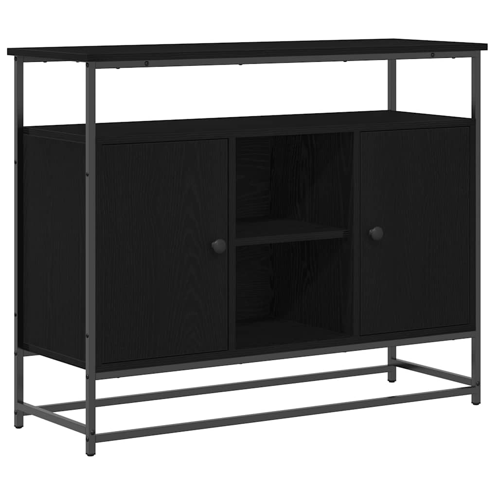 Bufete - móvei de apoio carvalho preto 100 x 35 x 80 cm madeira processada pt4942
