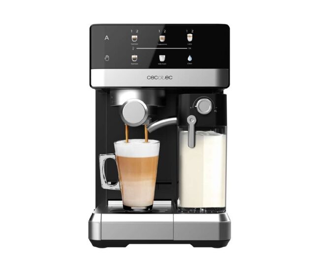 Máquina de café expresso semiautomática touch cecotec com depósito de leite power espresso 20 touch & cream. 1350w
