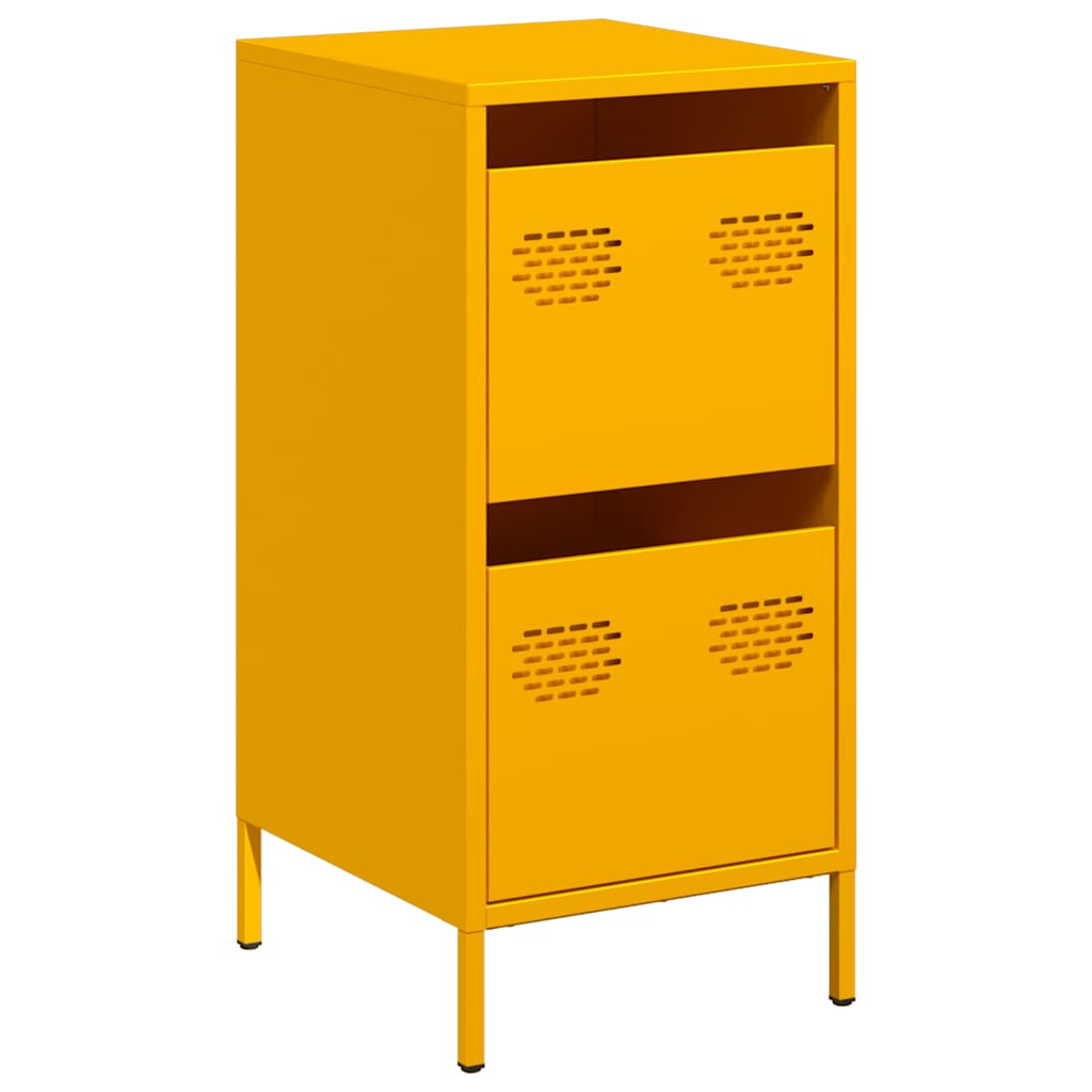 Aparador - bufete - móvei de apoio 35x39x73,5 cm aço laminado a frio amarelo mostarda pt107