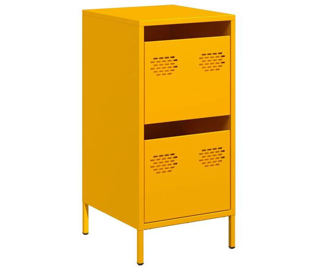 Aparador - bufete - móvei de apoio 35x39x73,5 cm aço laminado a frio amarelo mostarda pt107